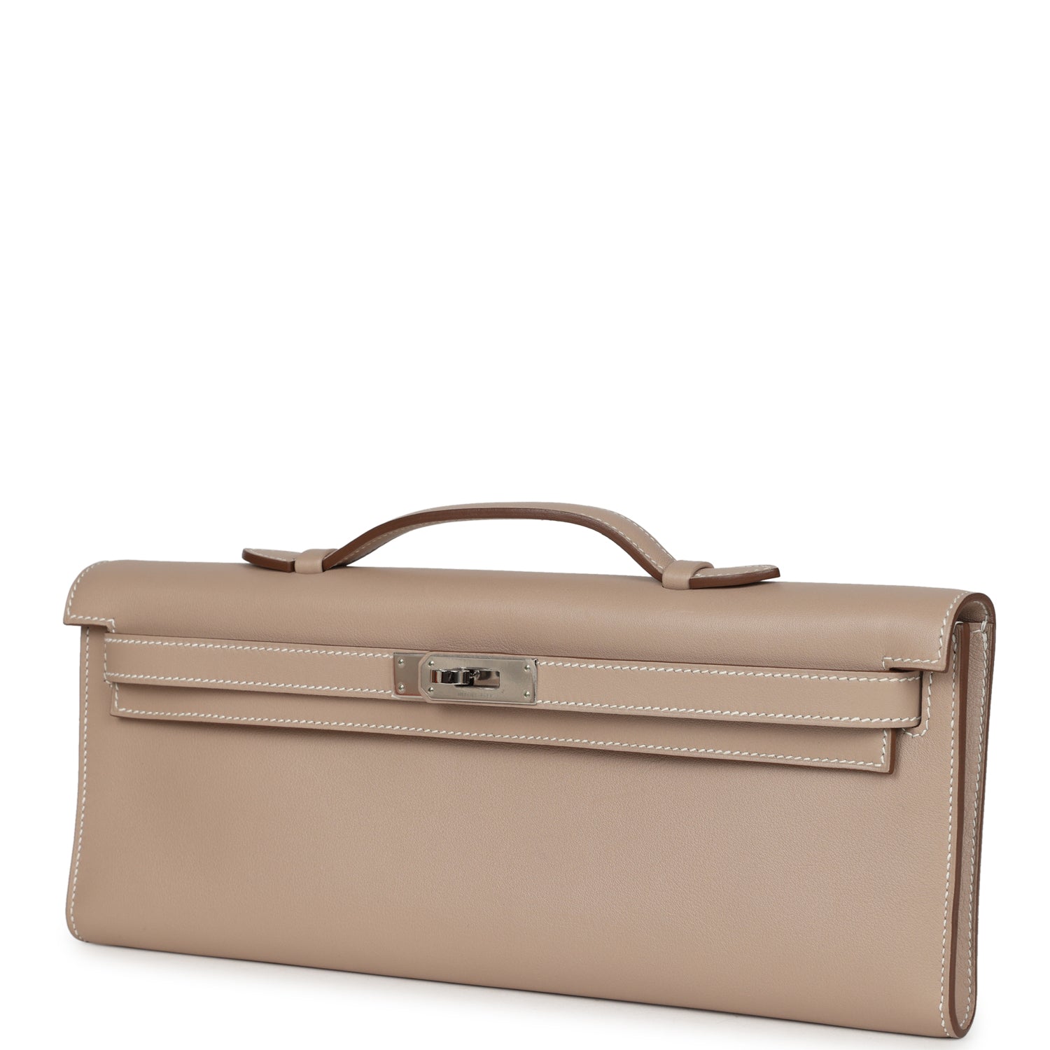 Hermes Kelly Cut Argile Swift Palladium Hardware