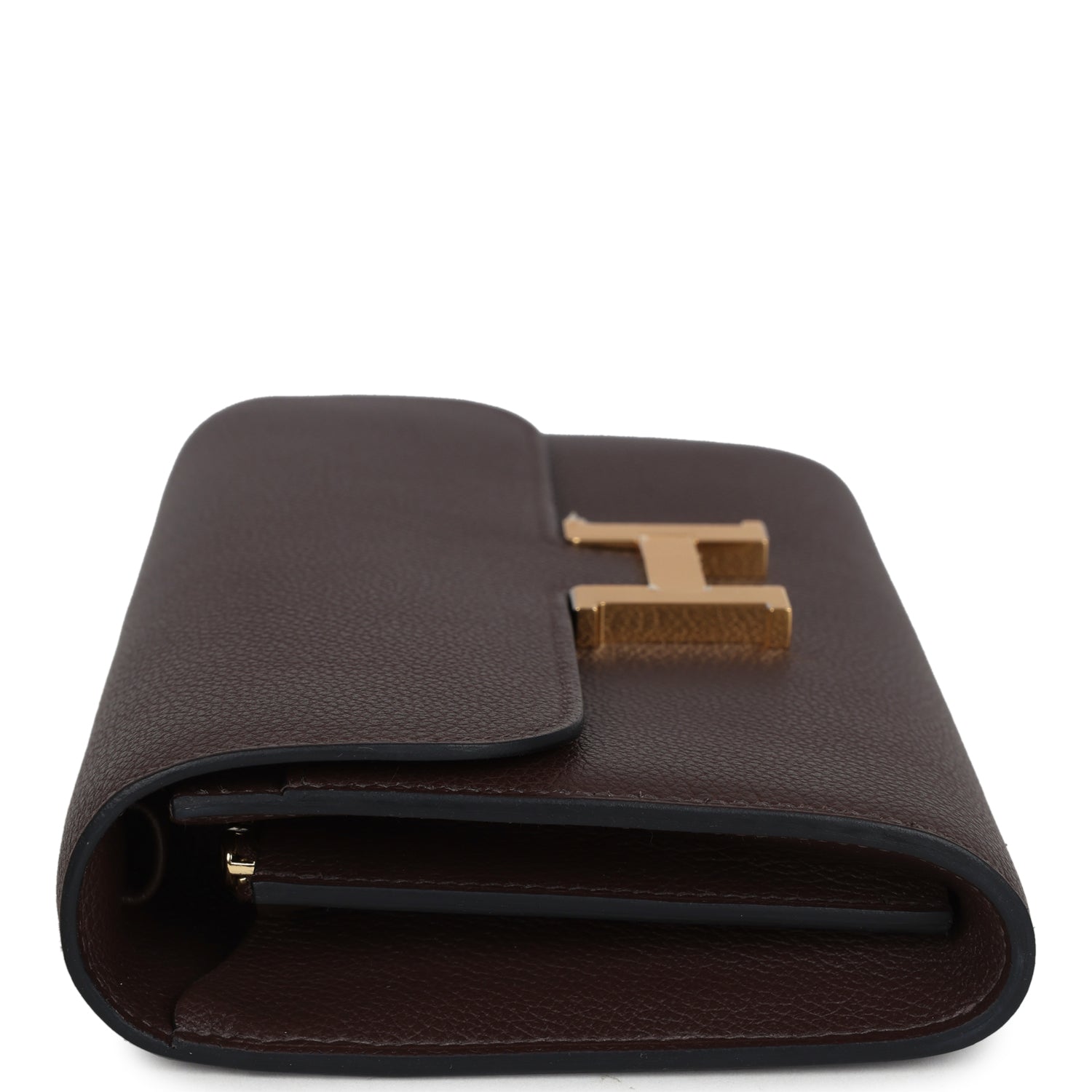 Hermes Constance Wallet To Go  Moka Evercolor Gold Hardware
