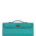 Hermes Kelly Cut Vert Verone Swift Gold Hardware