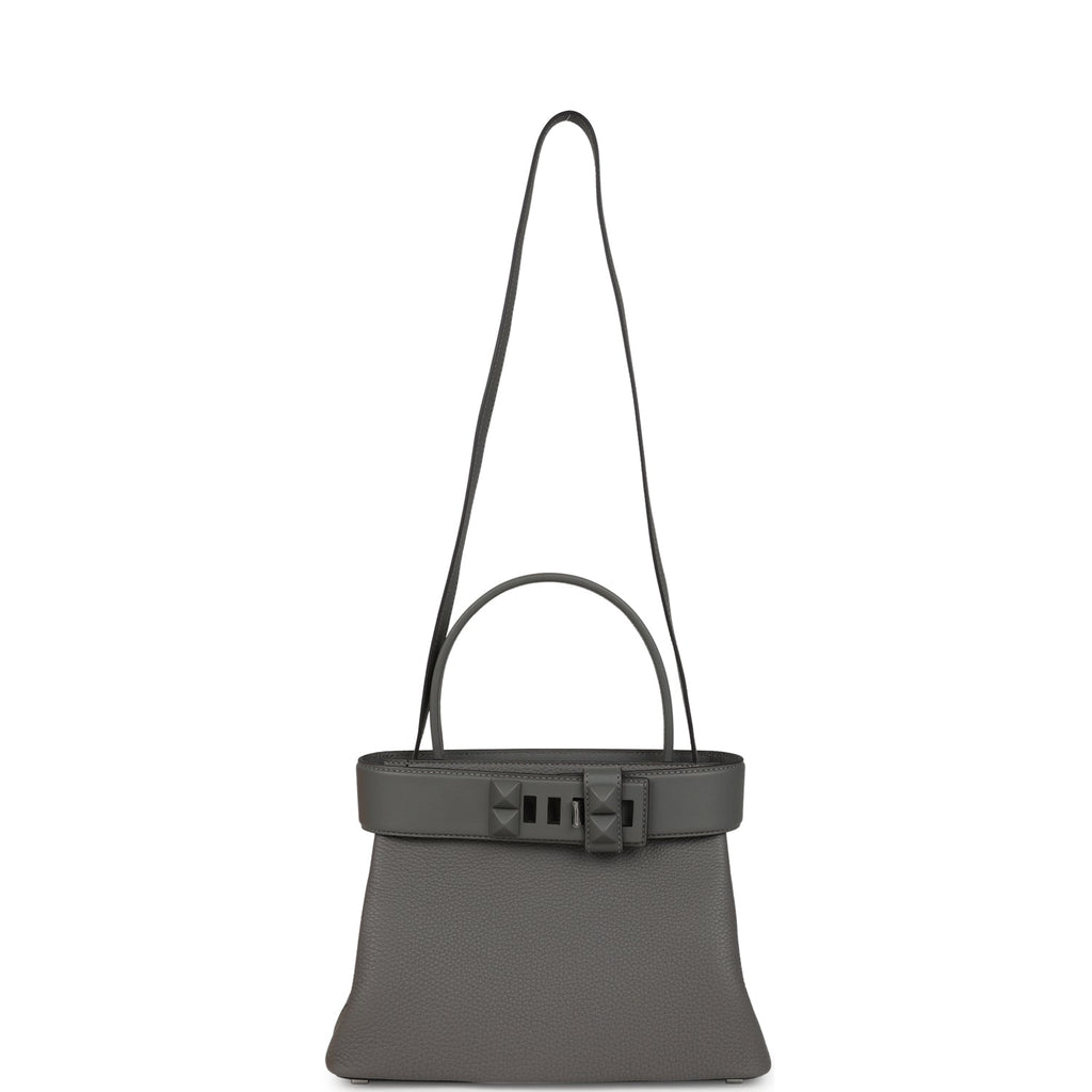 Hermes Medor Bag Gris Meyer Togo and Swift Palladium Hardware