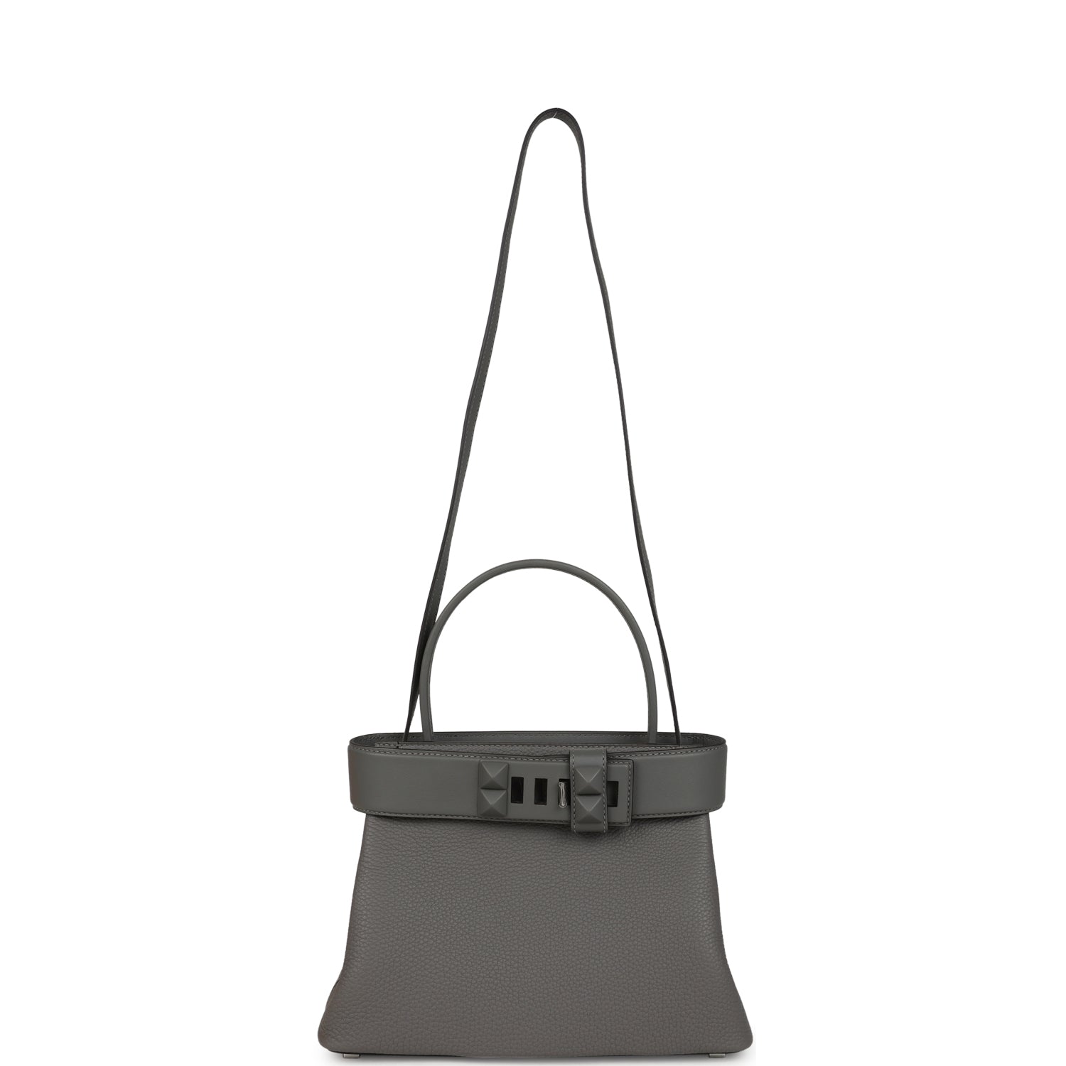 Hermes Medor Bag Gris Meyer Togo and Swift Palladium Hardware