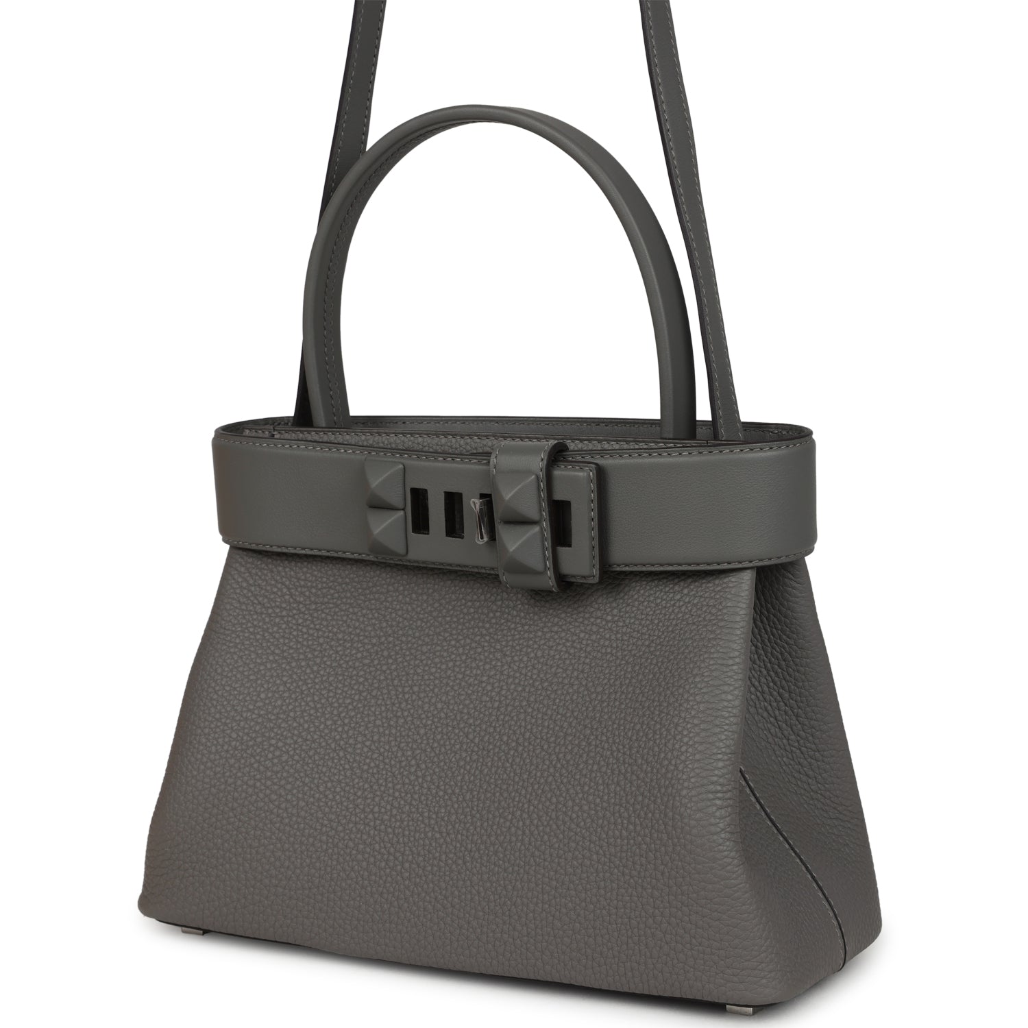 Hermes Medor Bag Gris Meyer Togo and Swift Palladium Hardware