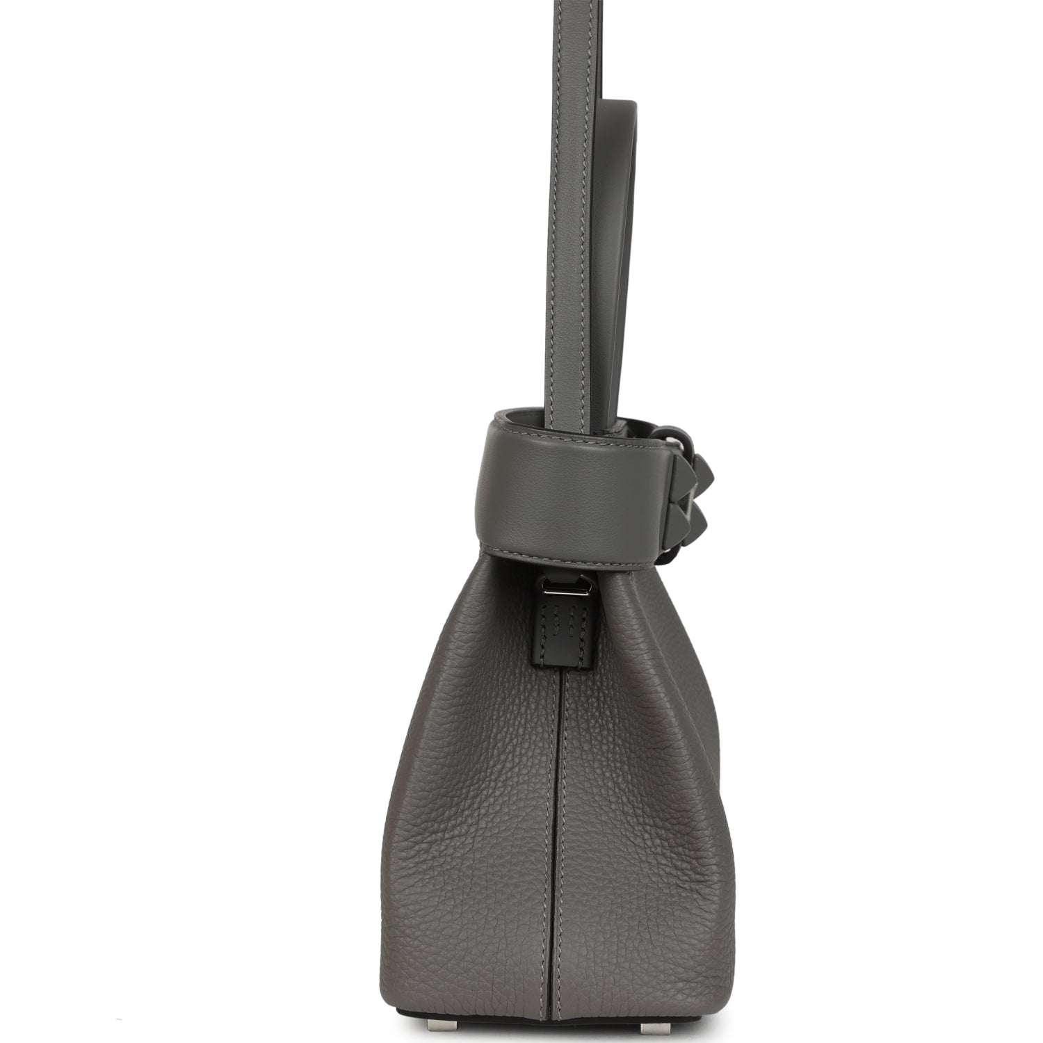 Hermes Medor Bag Gris Meyer Togo and Swift Palladium Hardware