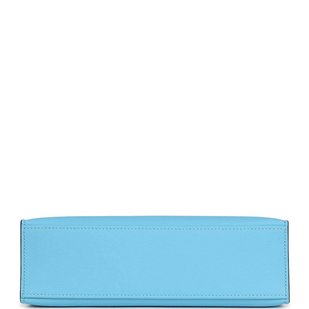 Hermes Kelly Pochette Celeste Swift Palladium Hardware