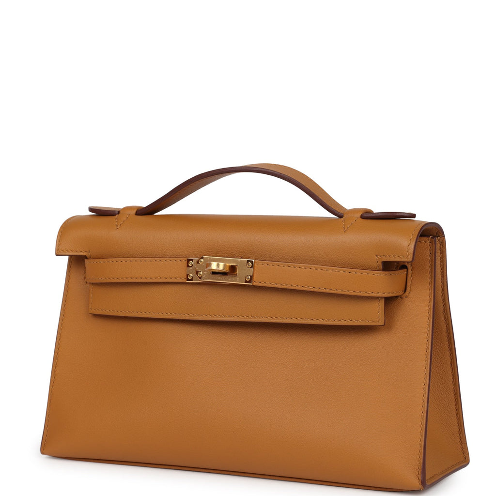 Hermes Kelly Pochette Sesame Swift Gold Hardware