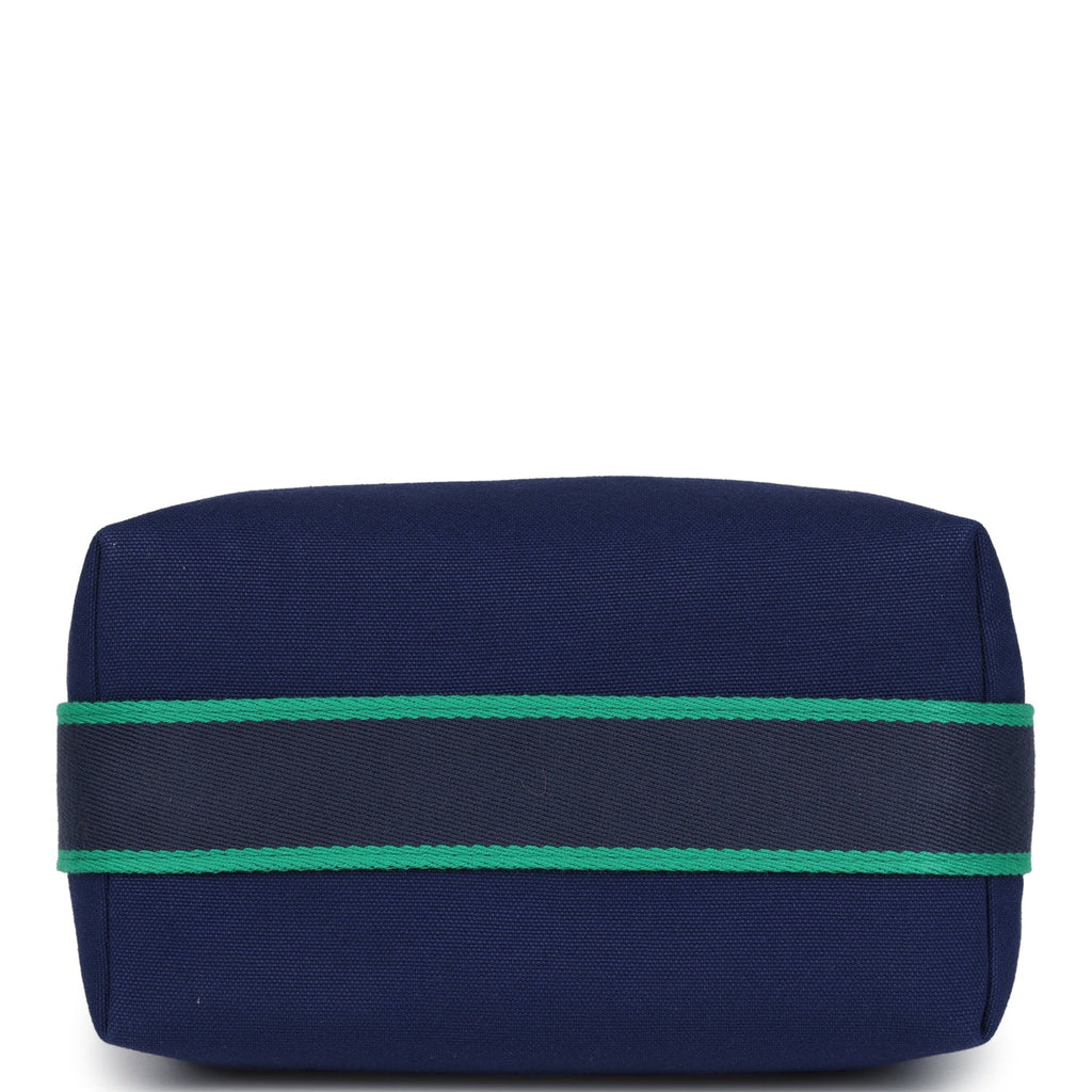 Hermes Bride-A-Brac Case PM Marine Canvas Palladium Hardware