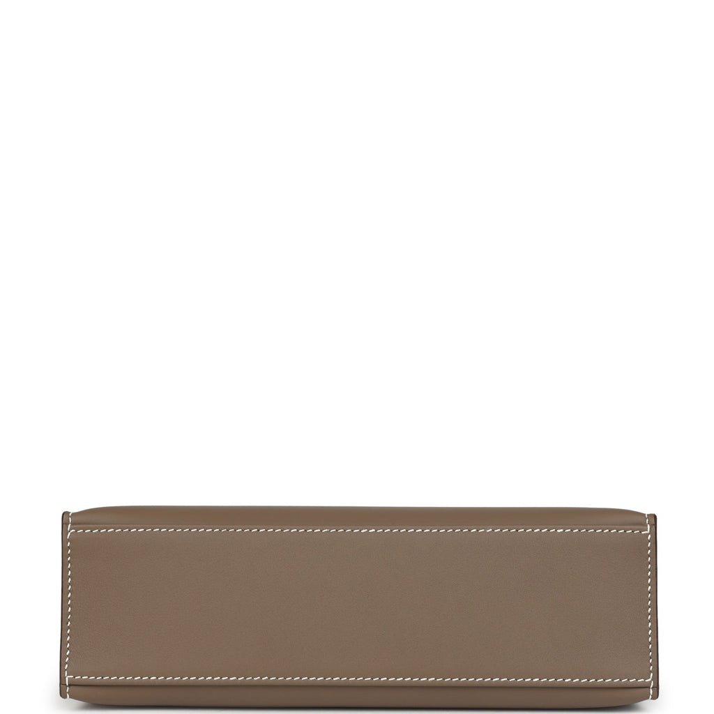 Hermes Kelly Pochette Etoupe Swift Gold Hardware