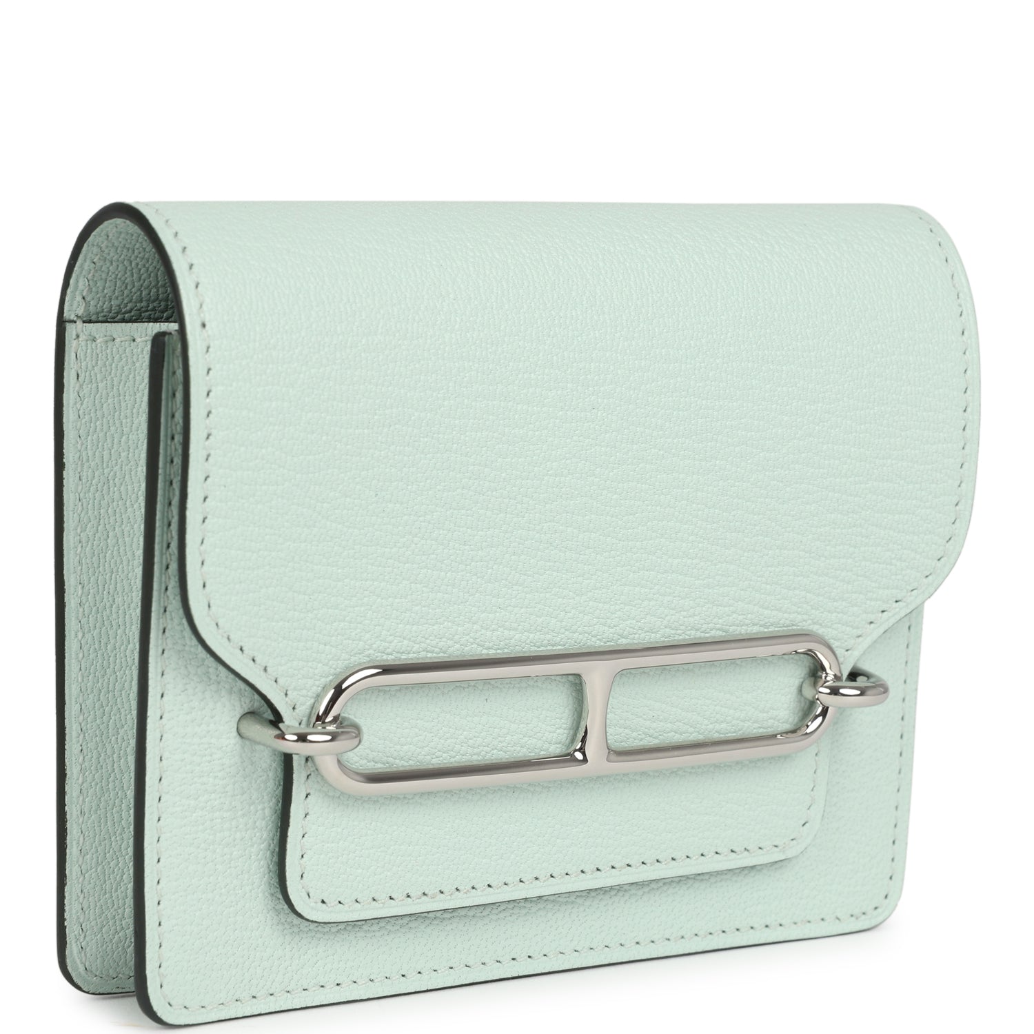 Hermes Roulis Slim Wallet Vert PepperNew Chevre Palladium Hardware