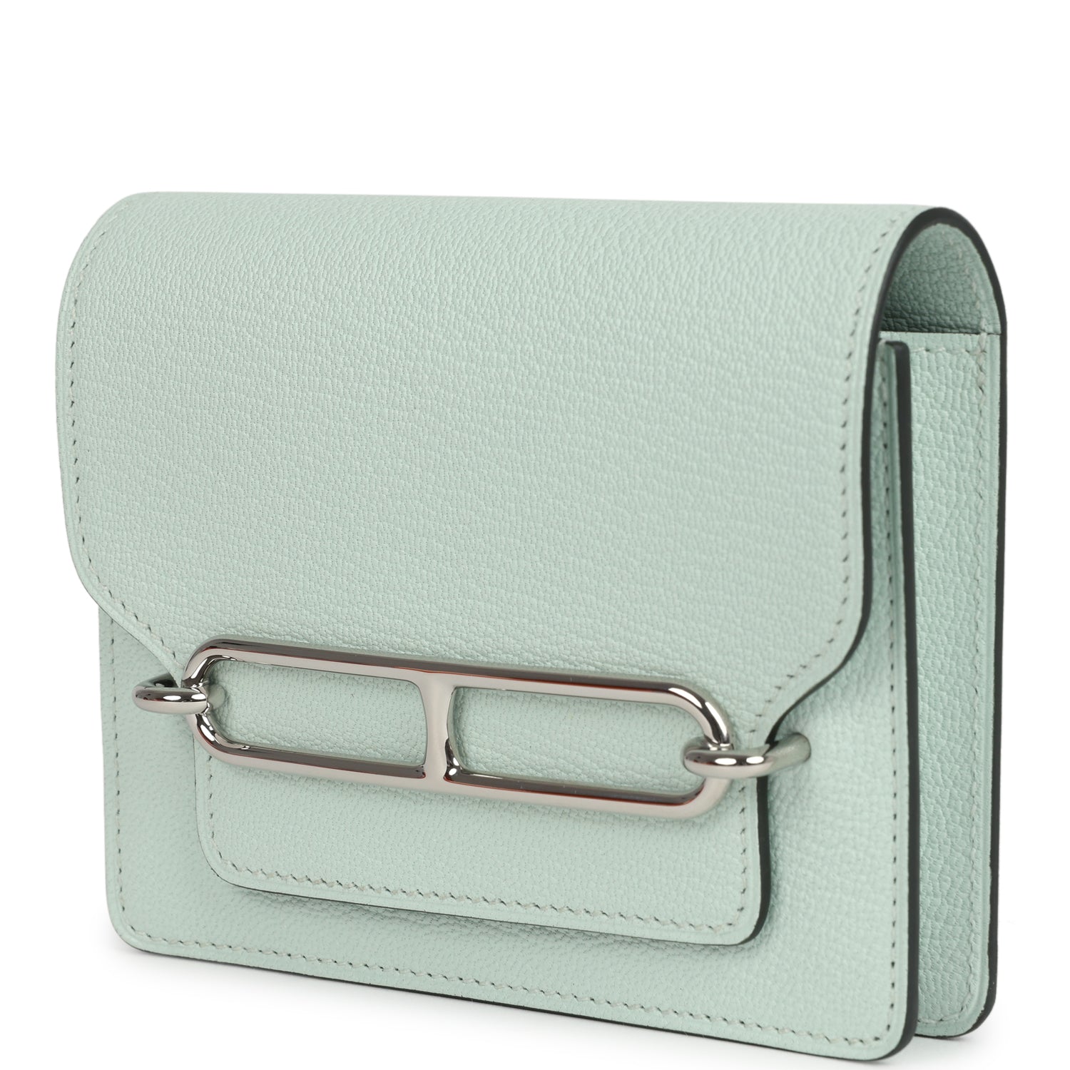 Hermes Roulis Slim Wallet Vert PepperNew Chevre Palladium Hardware