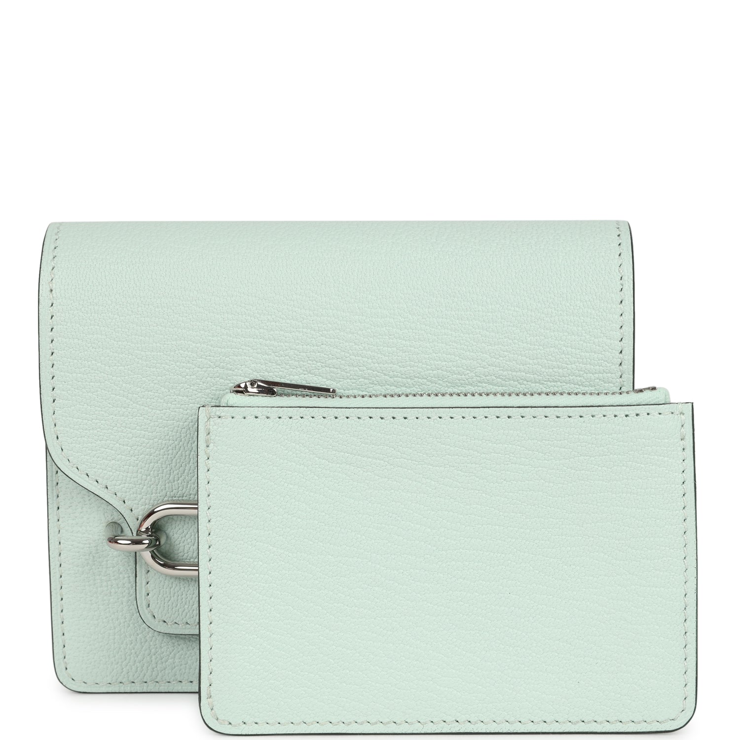 Hermes Roulis Slim Wallet Vert PepperNew Chevre Palladium Hardware