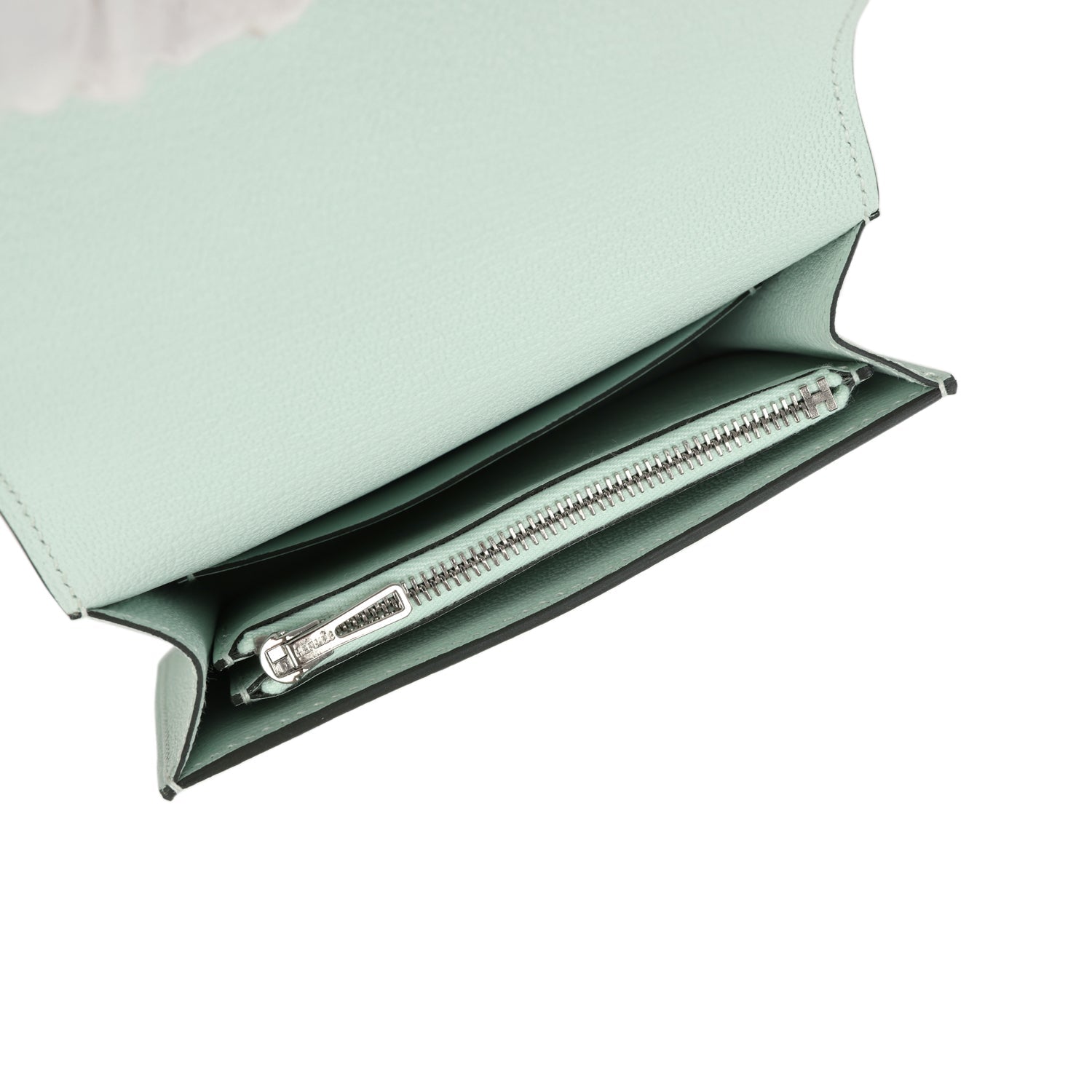 Hermes Roulis Slim Wallet Vert PepperNew Chevre Palladium Hardware