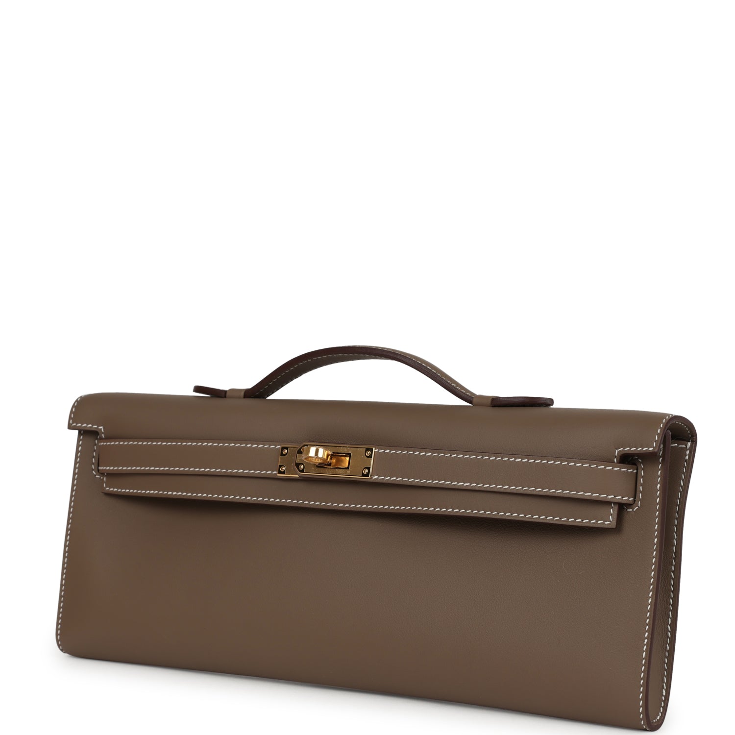 Hermes Kelly Cut Etoupe Swift Gold Hardware