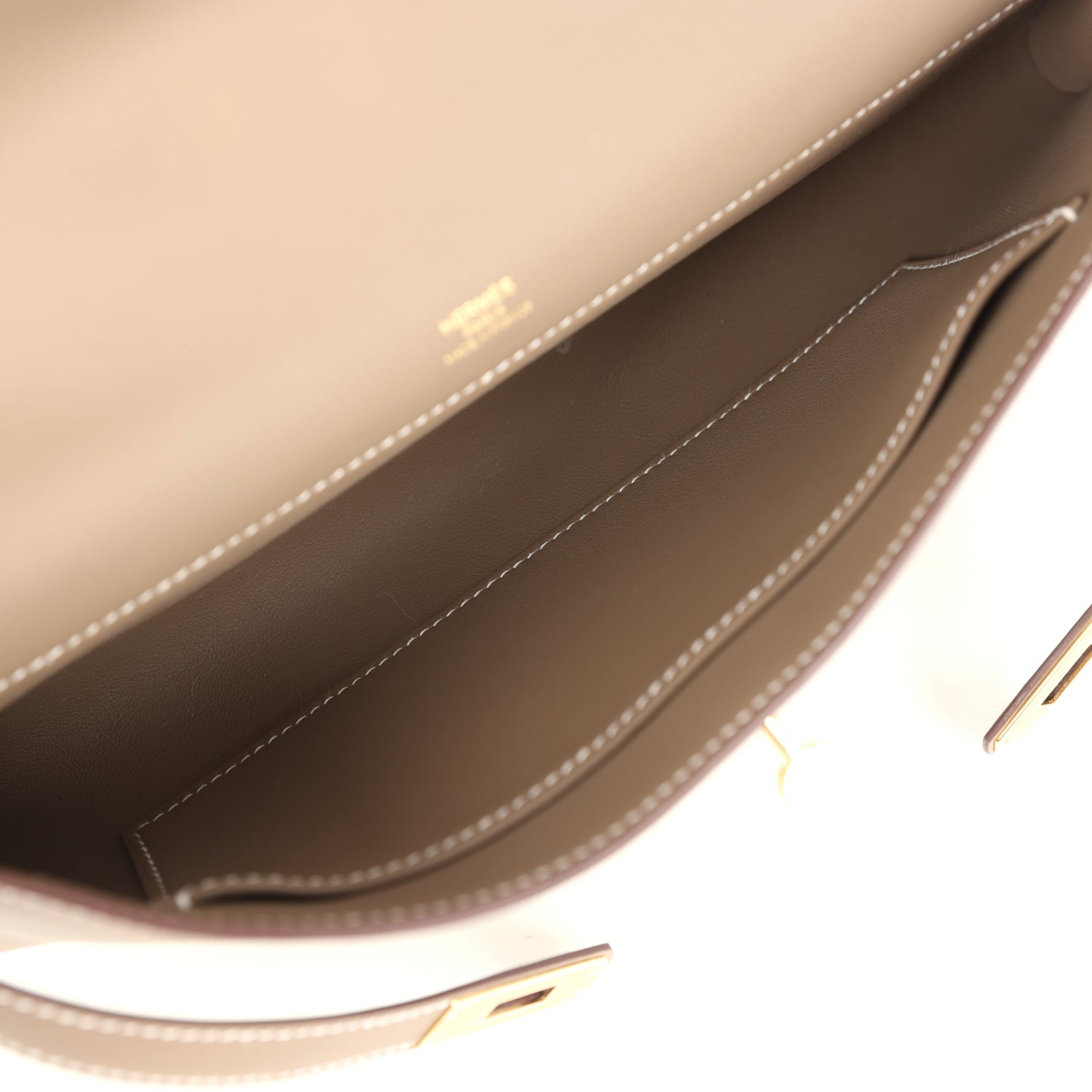 Hermes Kelly Cut Etoupe Swift Gold Hardware