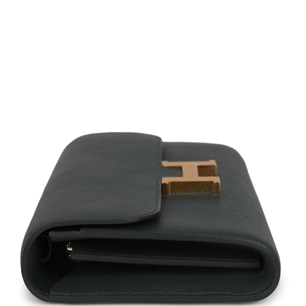 Hermes Constance Wallet To Go Vert Mangrove Evercolor Gold Hardware
