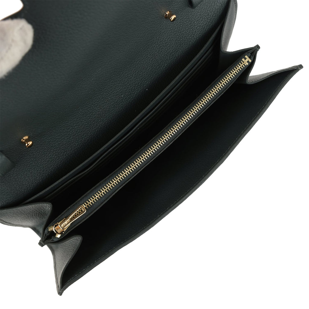 Hermes Constance Wallet To Go Vert Mangrove Evercolor Gold Hardware
