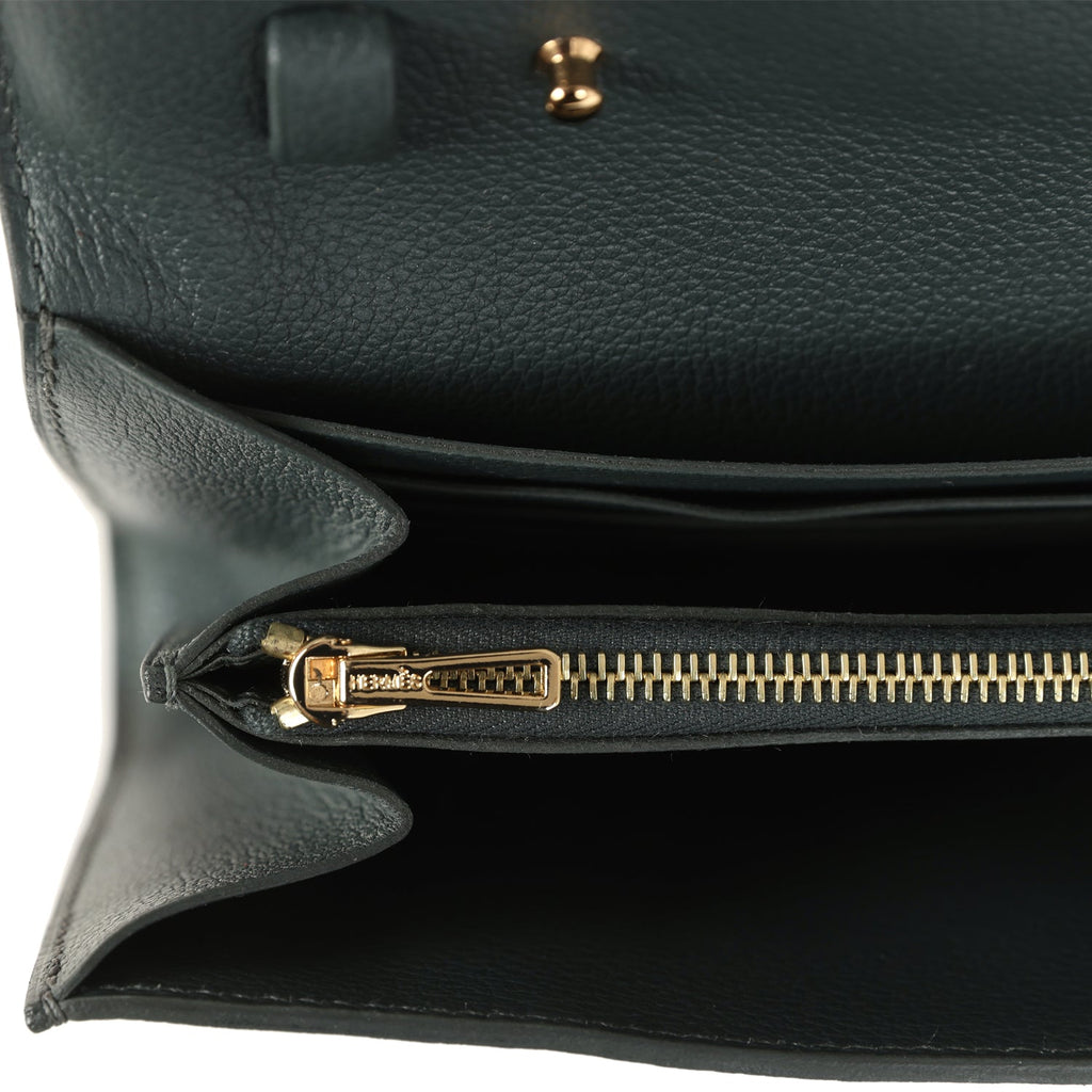 Hermes Constance Wallet To Go Vert Mangrove Evercolor Gold Hardware