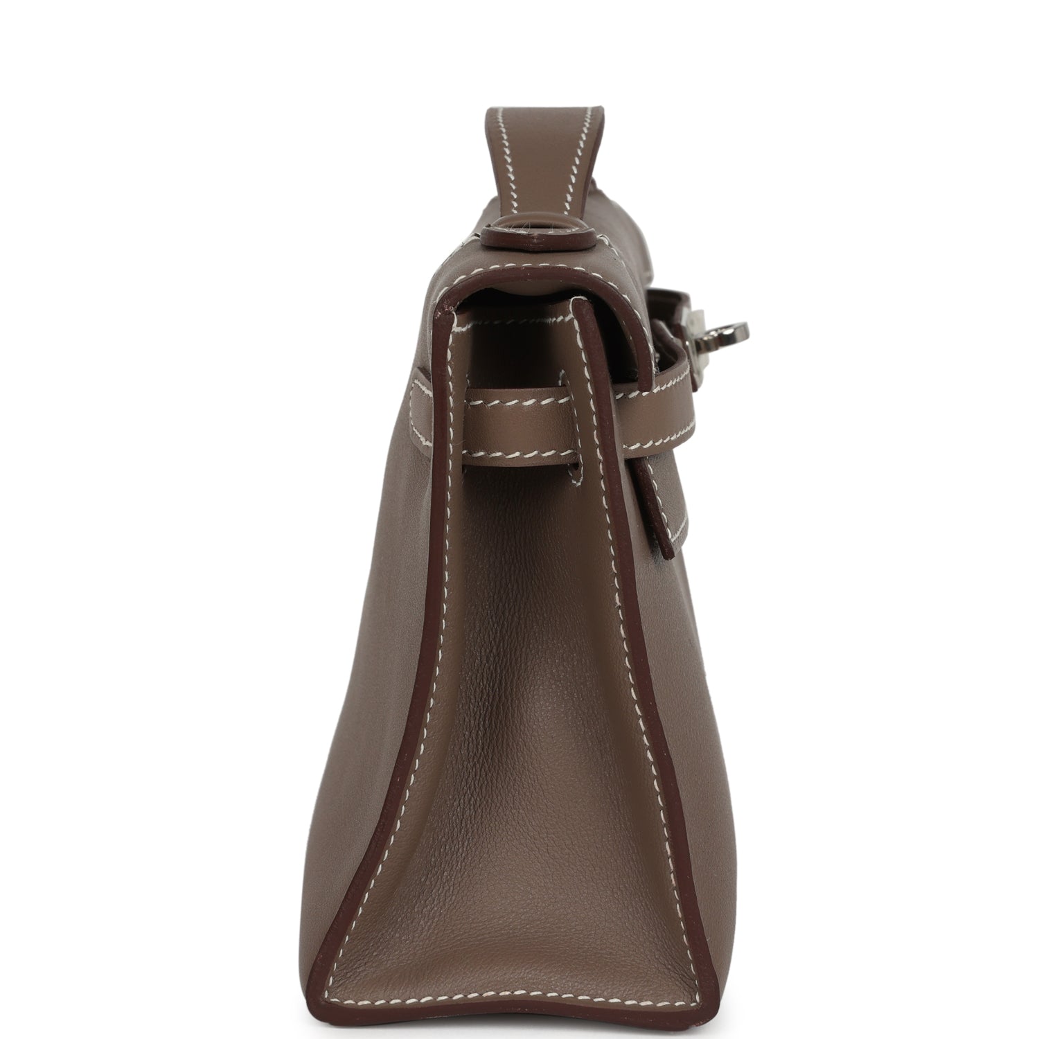 Hermes Kelly Pochette Etoupe Swift Palladium Hardware