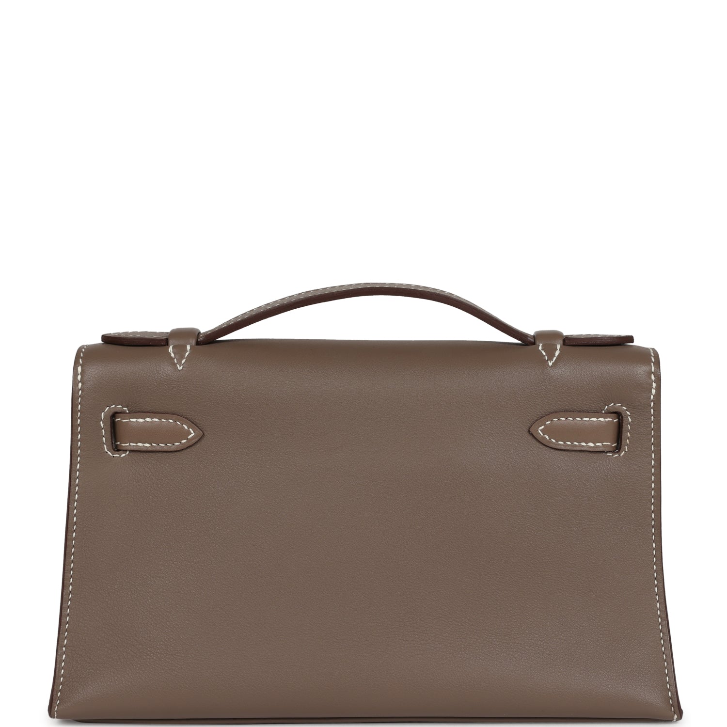 Hermes Kelly Pochette Etoupe Swift Palladium Hardware