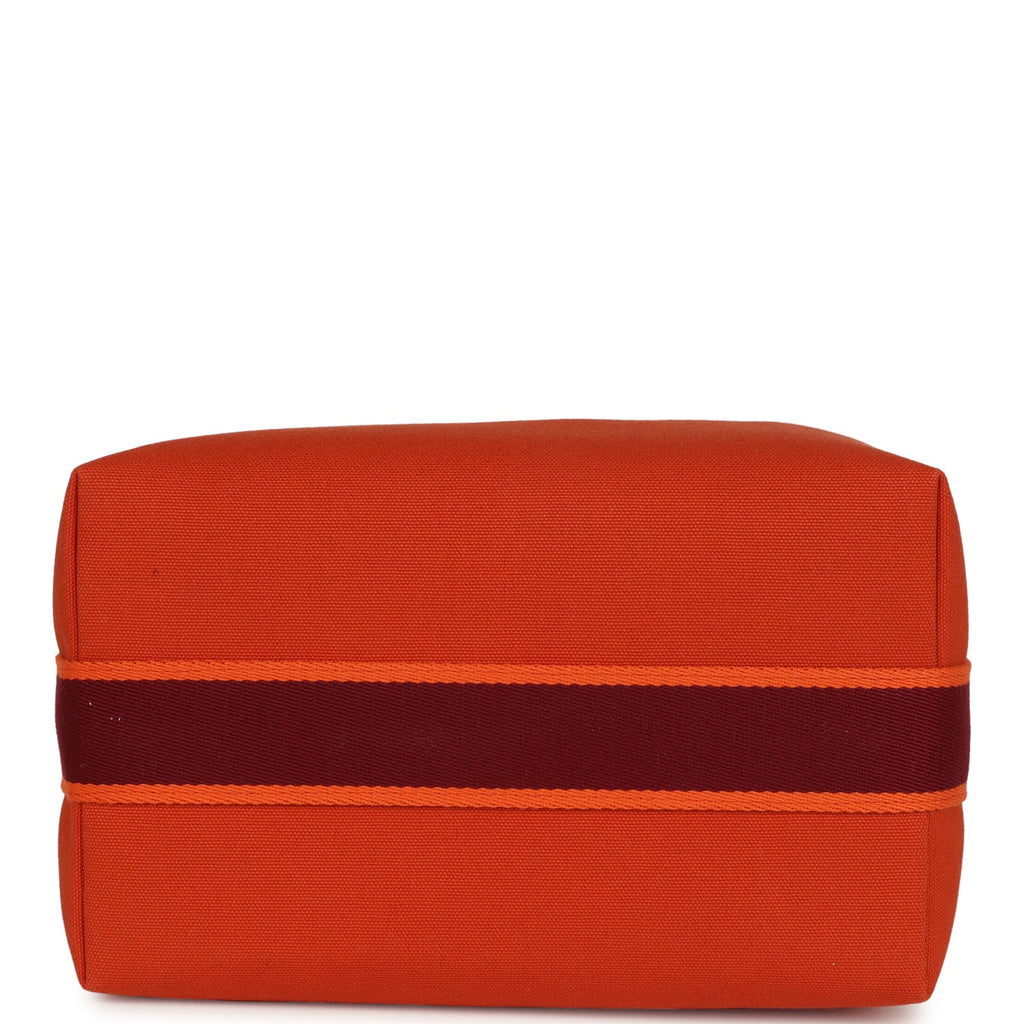 Hermes Bride A Brac GM Feu Canvas Palladium Hardware