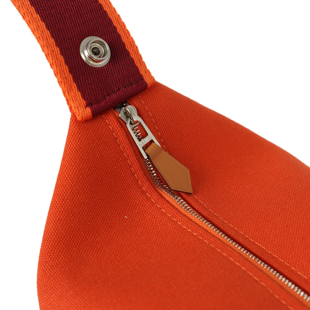 Hermes Bride A Brac GM Feu Canvas Palladium Hardware