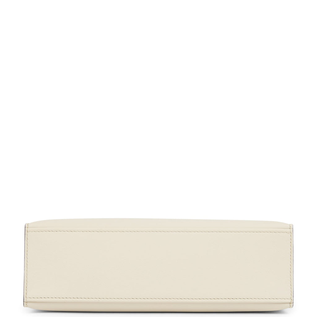 Hermes Special Order (HSS) Kelly Pochette Beton and Gris Meyer Swift Palladium Hardware
