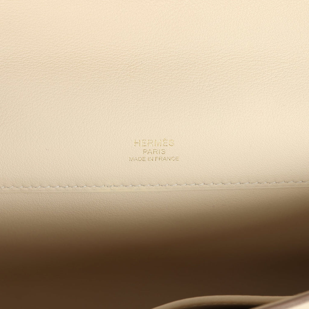 Hermes Kelly Cut Craie Swift Gold Hardware