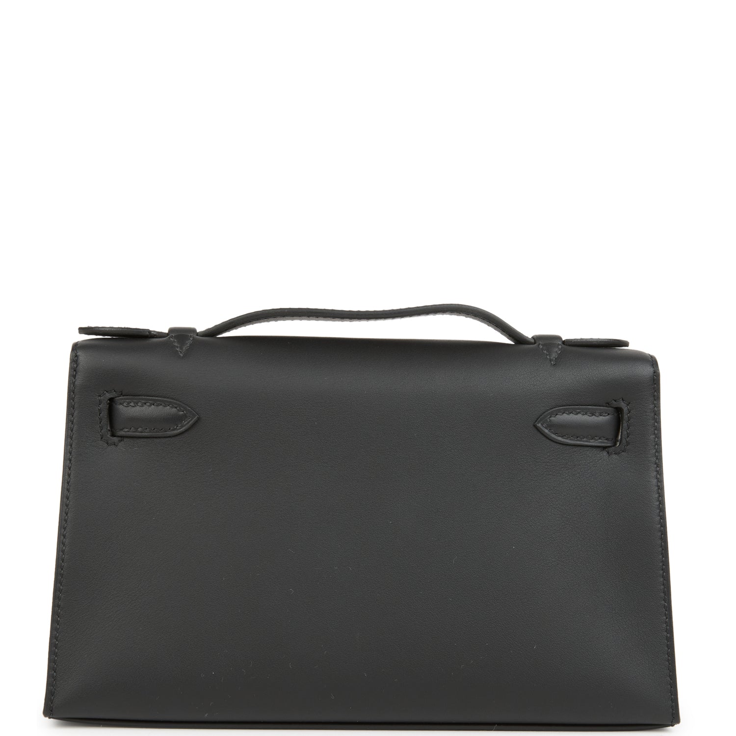 Hermes Kelly Pochette Black Swift Gold Hardware