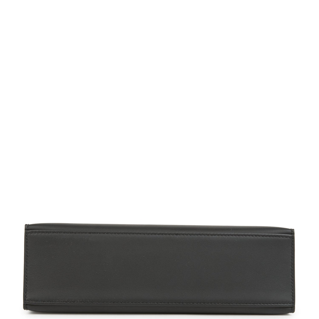 Hermes Kelly Pochette Black Swift Gold Hardware