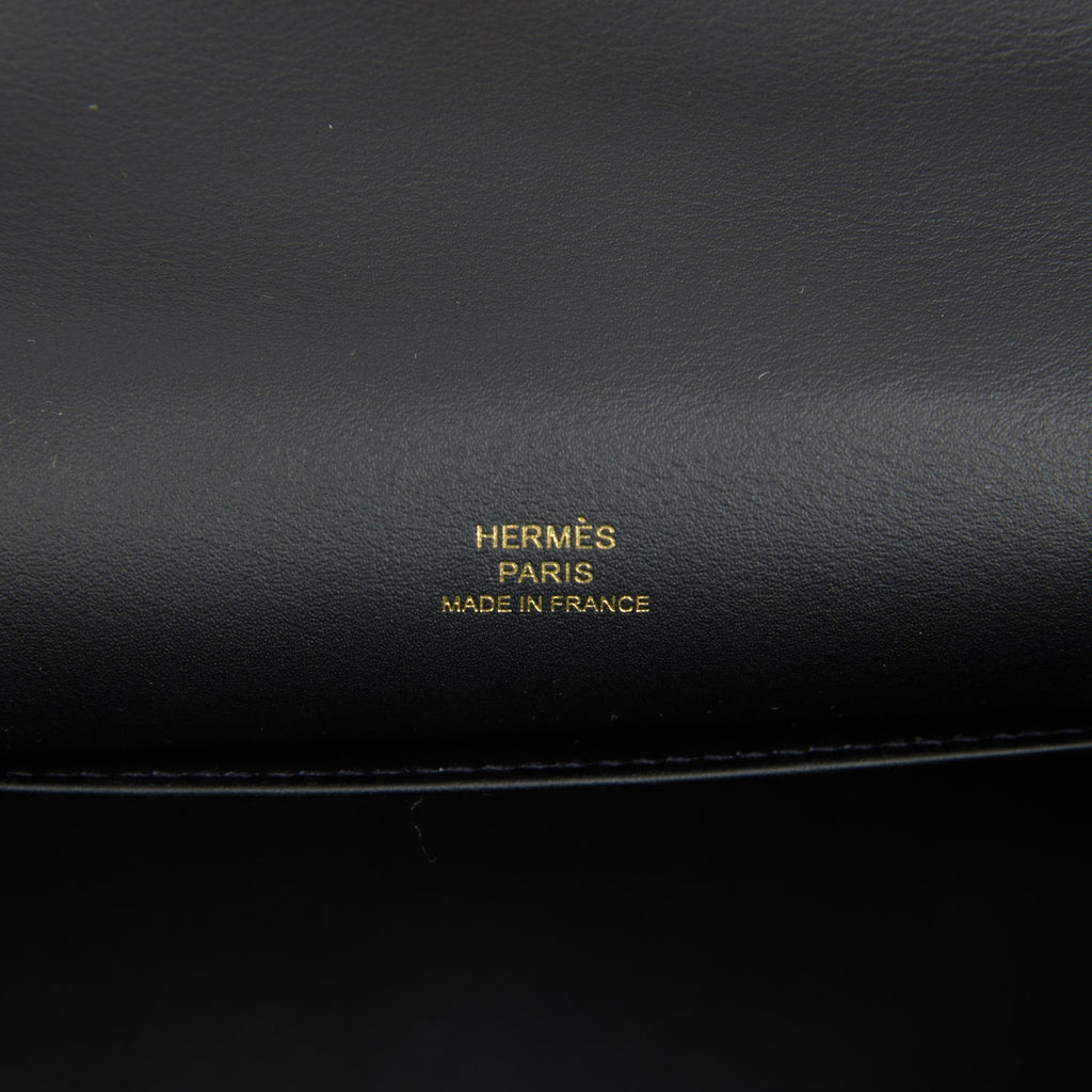 Hermes Kelly Pochette Black Swift Gold Hardware