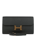 Hermes Constance Wallet To Go Black Epsom Gold Hardware