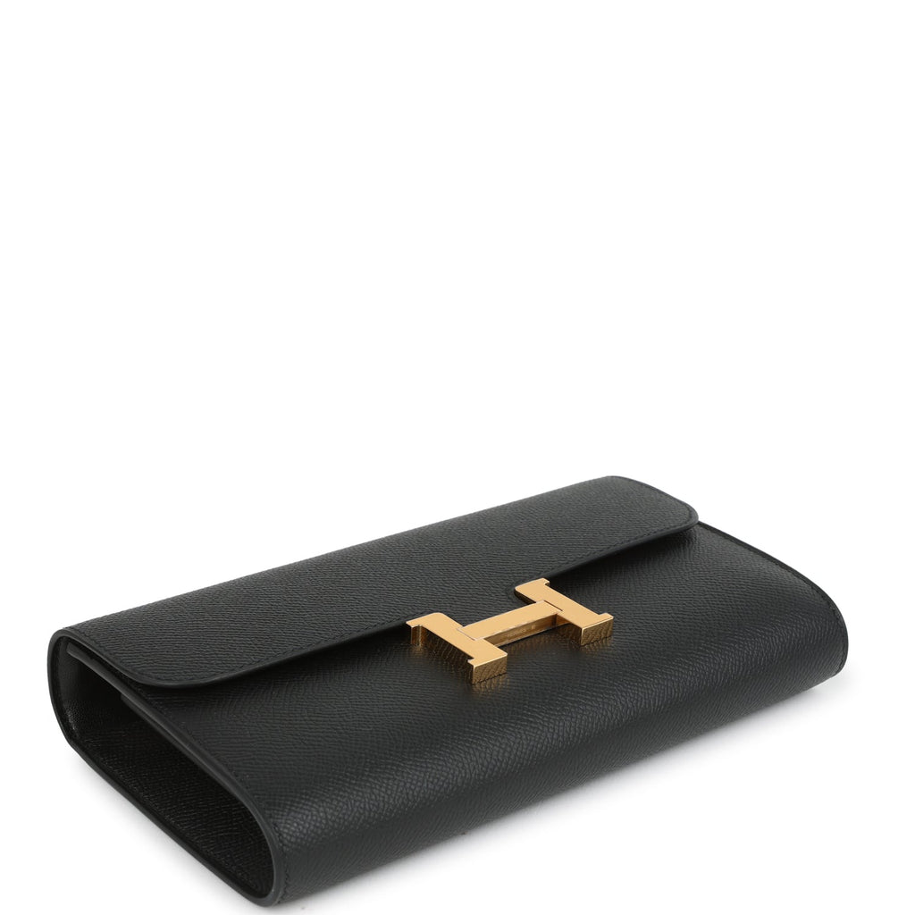 Hermes Constance Wallet To Go Black Epsom Gold Hardware