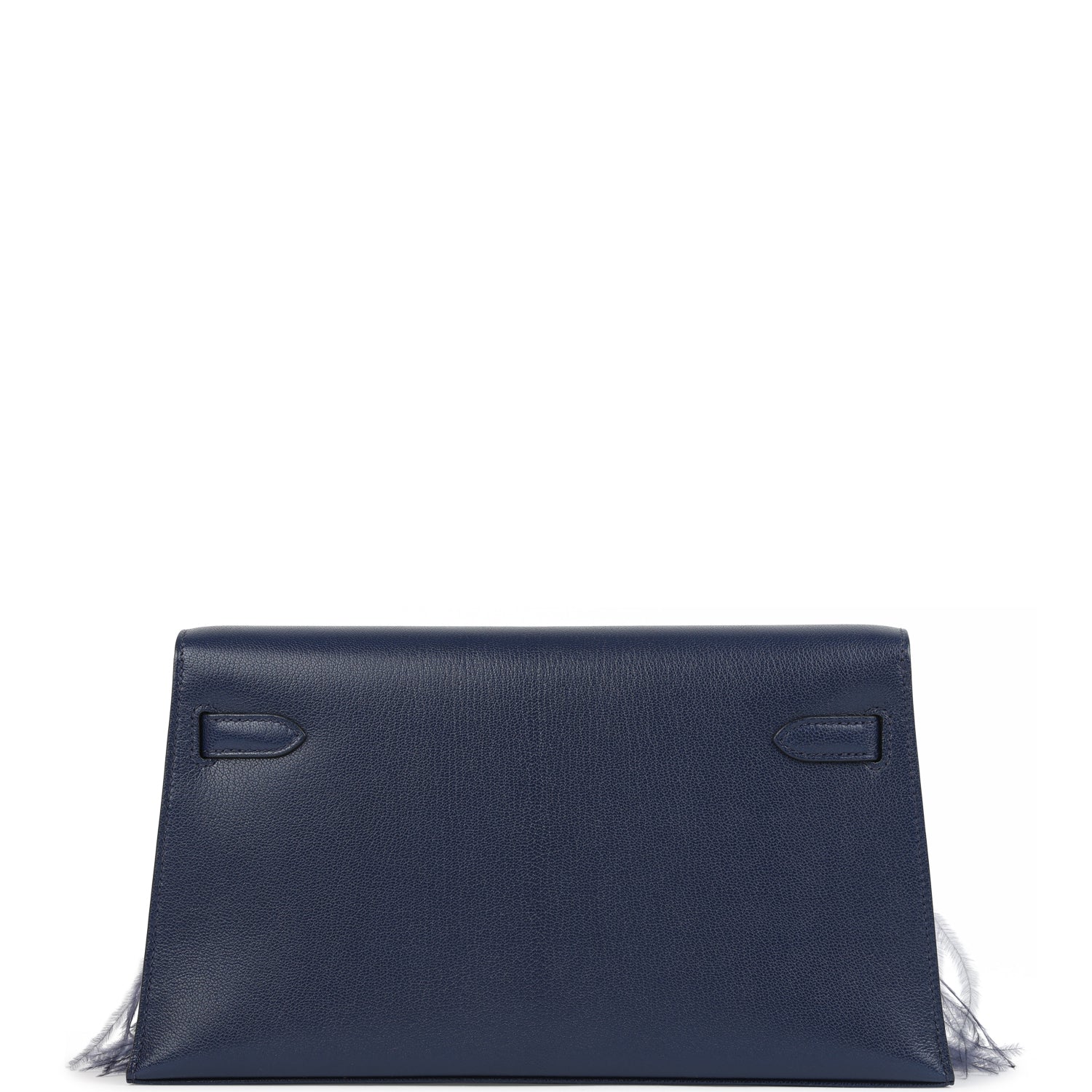 Hermes Kelly Elan Foile Bleu Saphir Chevre Chamkila and Ostrich Feathers Palladium Hardware