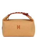 Hermes Bride A Brac Carre Case GM Fauve Merino Wool Palladium Hardware