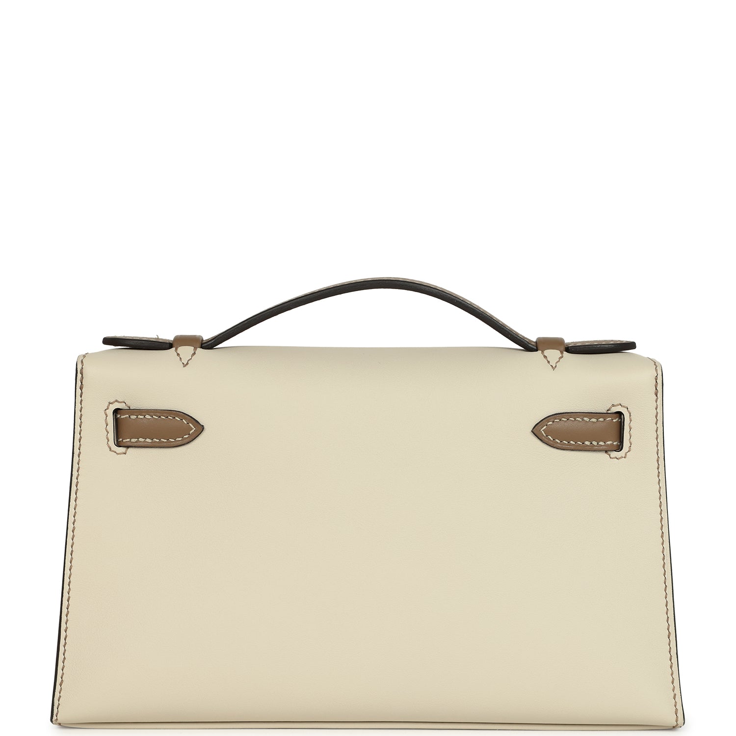 Hermes Special Order (HSS) Kelly Pochette Beton and Beige de Weimar Swift Permabrass Hardware