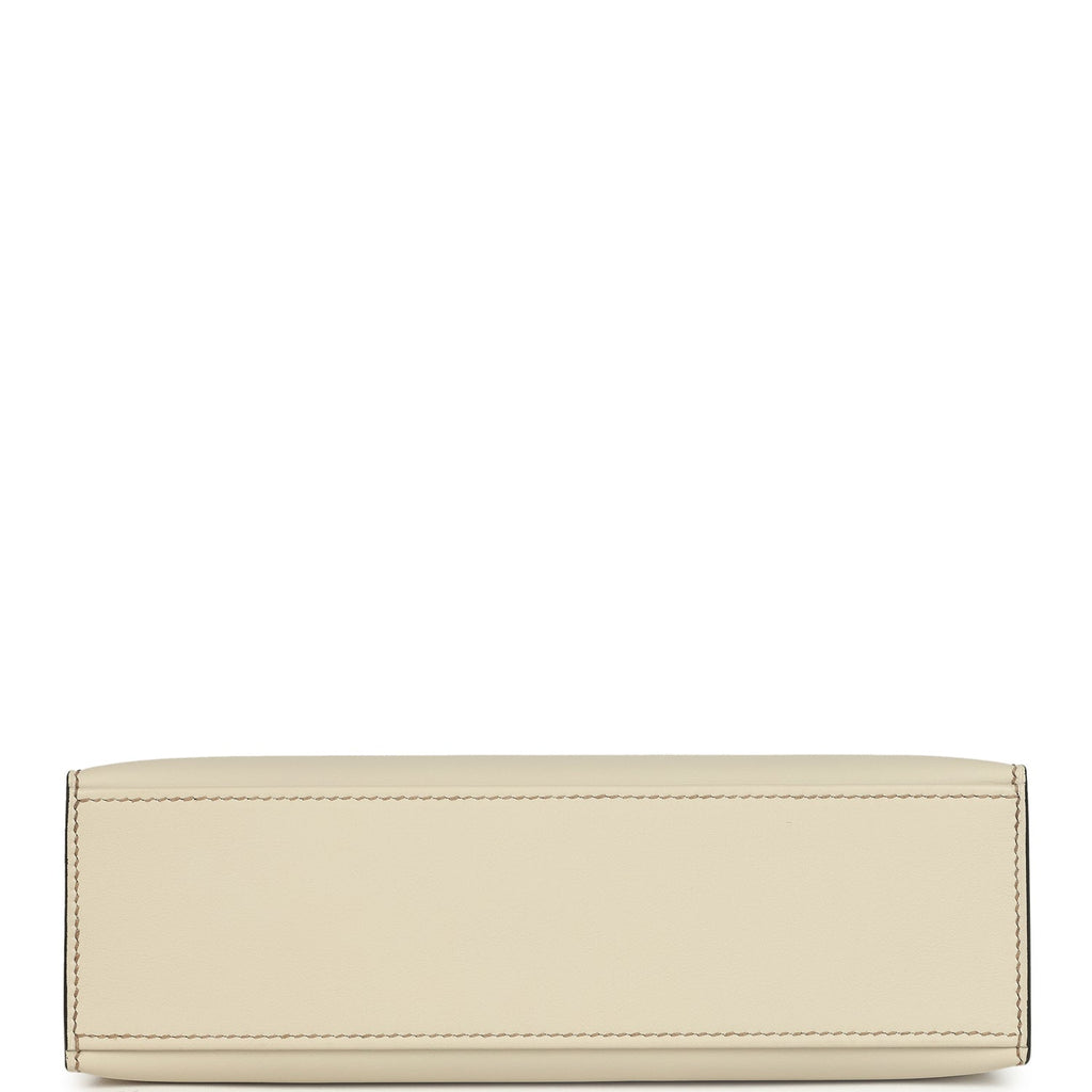 Hermes Special Order (HSS) Kelly Pochette Beton and Beige de Weimar Swift Permabrass Hardware