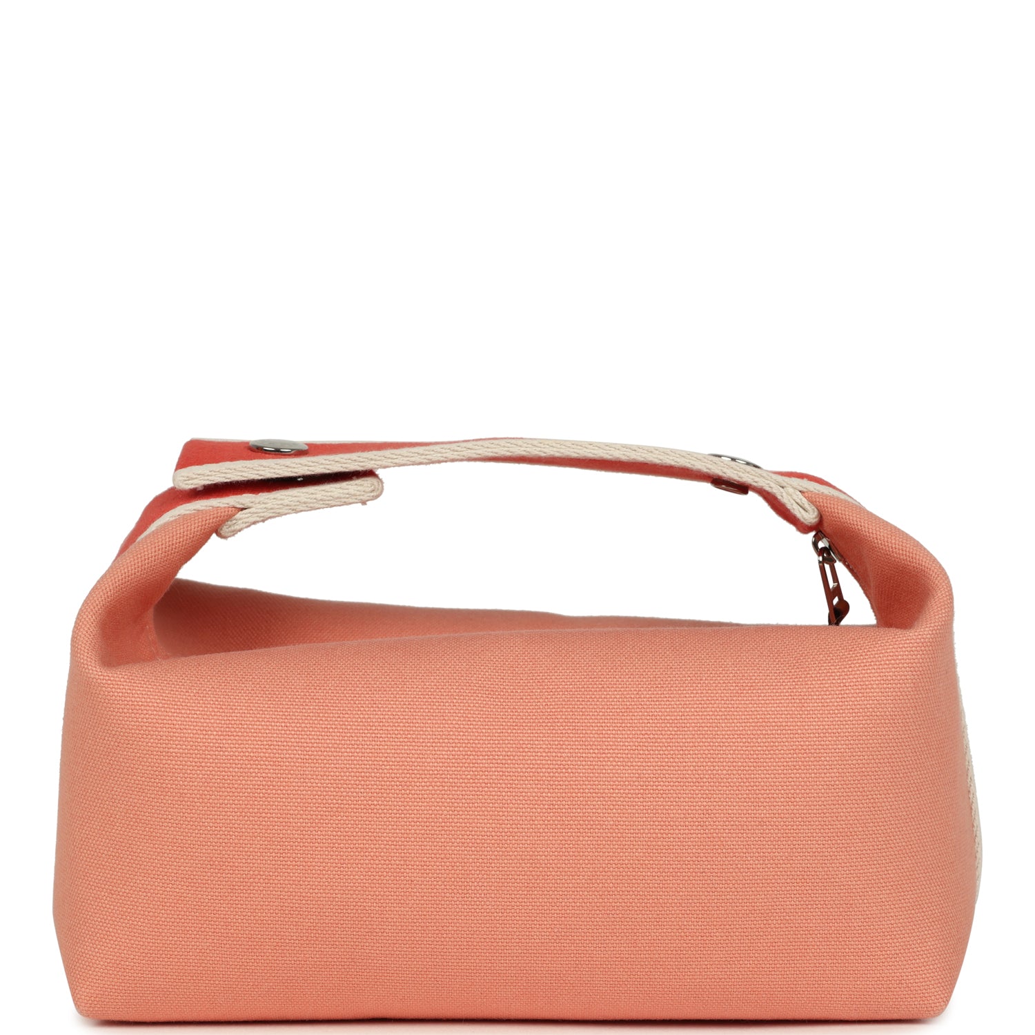 Hermes Bride A Brac Carre Case PM Goyave Canvas Palladium Hardware