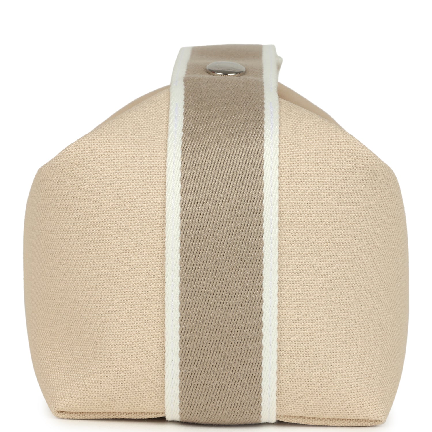 Hermes Bride-A-Brac Case PM Neutral Toile Canvas Palladium Hardware