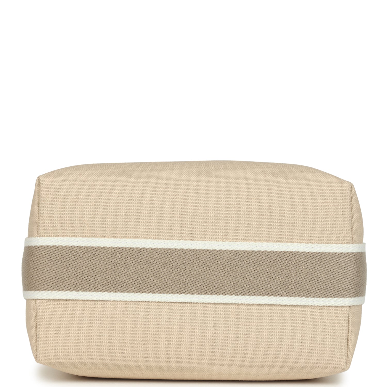 Hermes Bride-A-Brac Case PM Neutral Toile Canvas Palladium Hardware