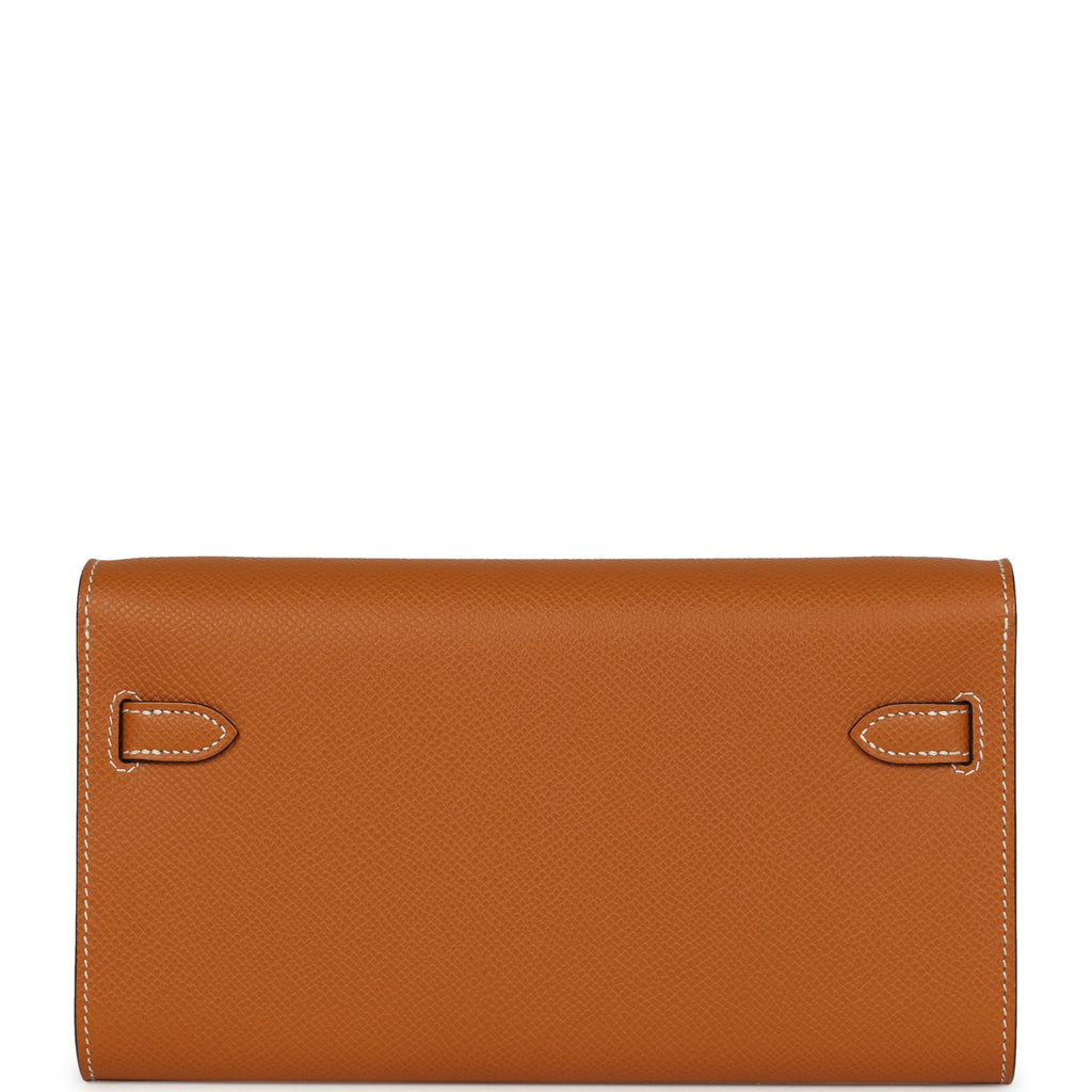Hermes Kelly Wallet To Go Toffee Epsom Gold Hardware