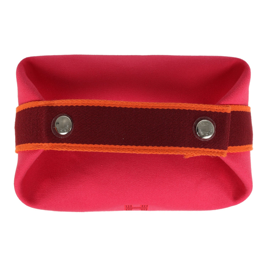 Hermes Bride A Brac Carre Case PM Hibiscus Canvas Palladium Hardware