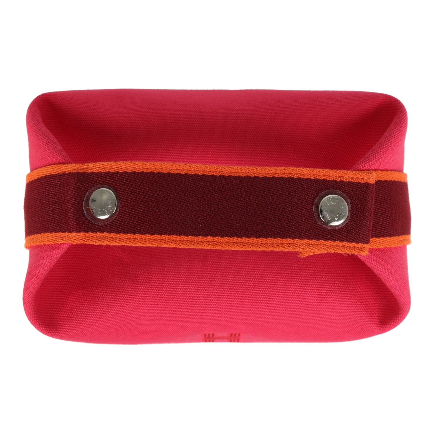 Hermes Bride A Brac Carre Case PM Hibiscus Canvas Palladium Hardware
