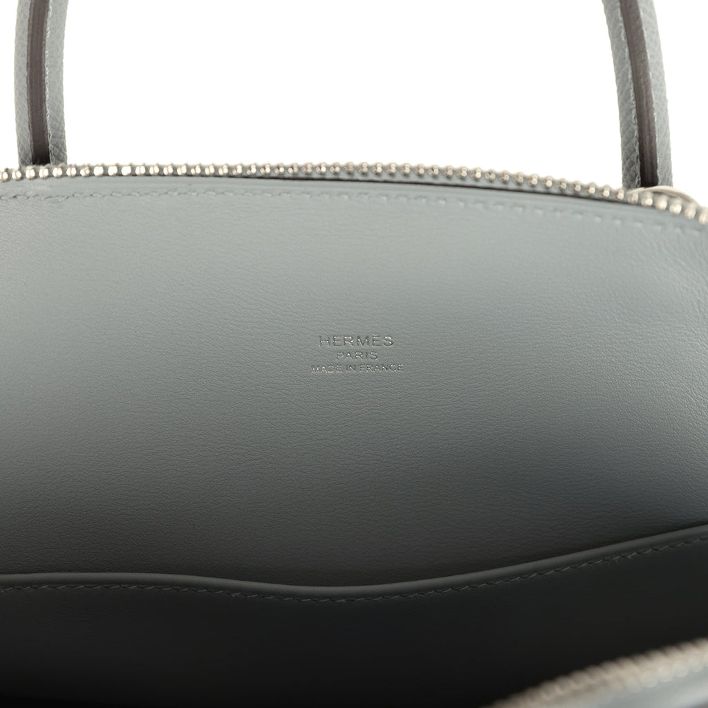 Hermes 1923 Bolide 25 Gris Pantin Epsom Palladium Hardware
