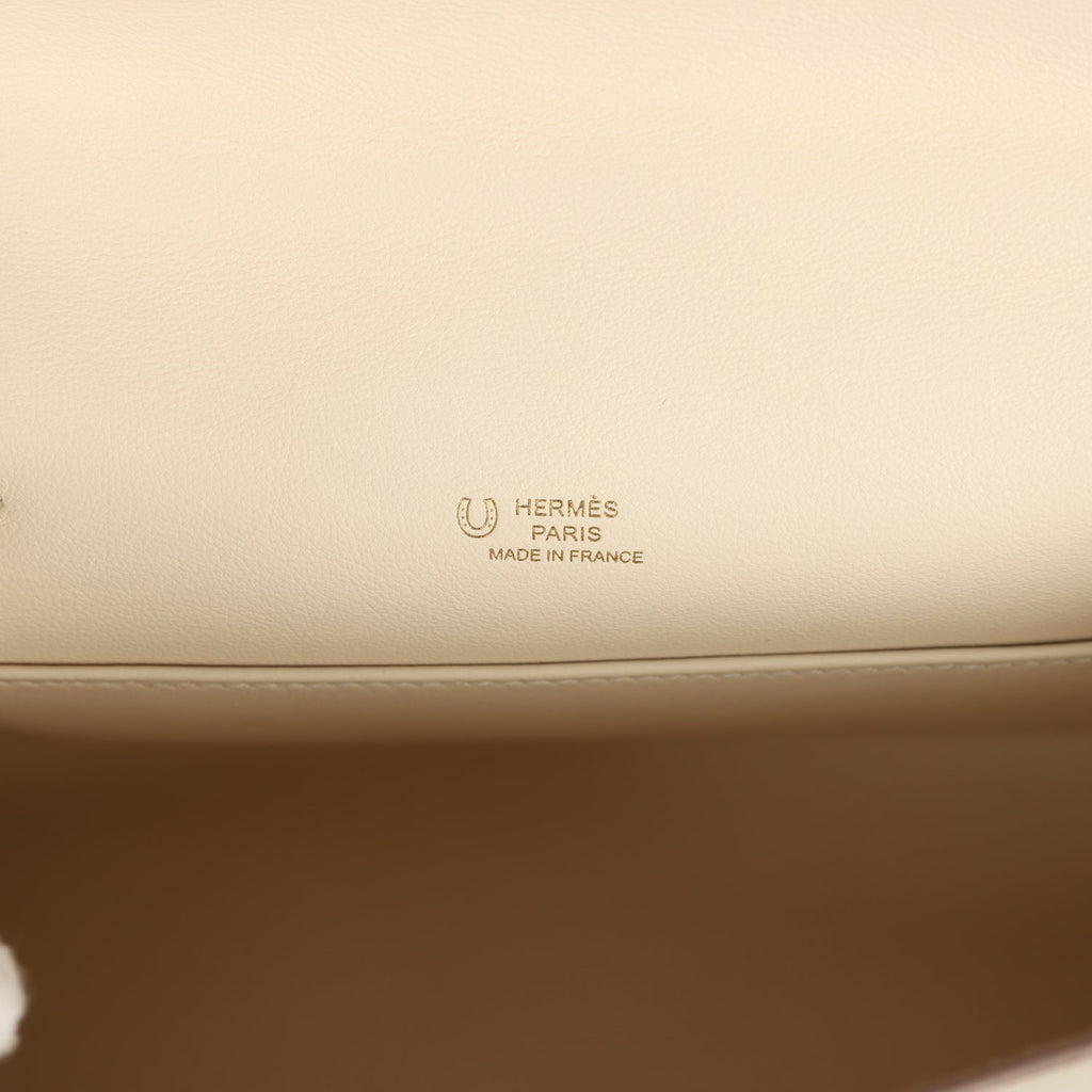 Hermes Special Order (HSS) Kelly Pochette Beton Verso Swift Permabrass Hardware