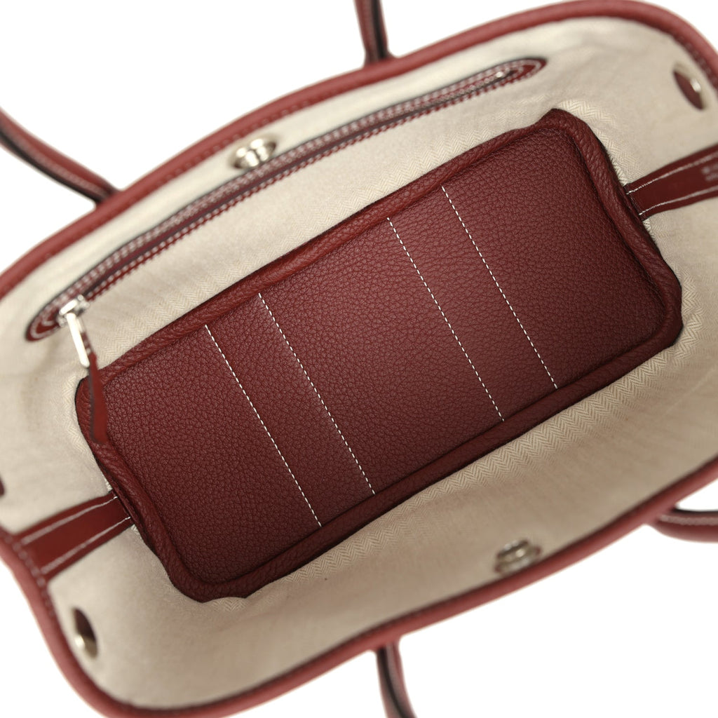 Hermes Garden Party Neo 23 Rouge H Negonda Palladium Hardware