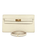 Hermes Kelly Wallet To Go Beton Matte Alligator Gold Hardware