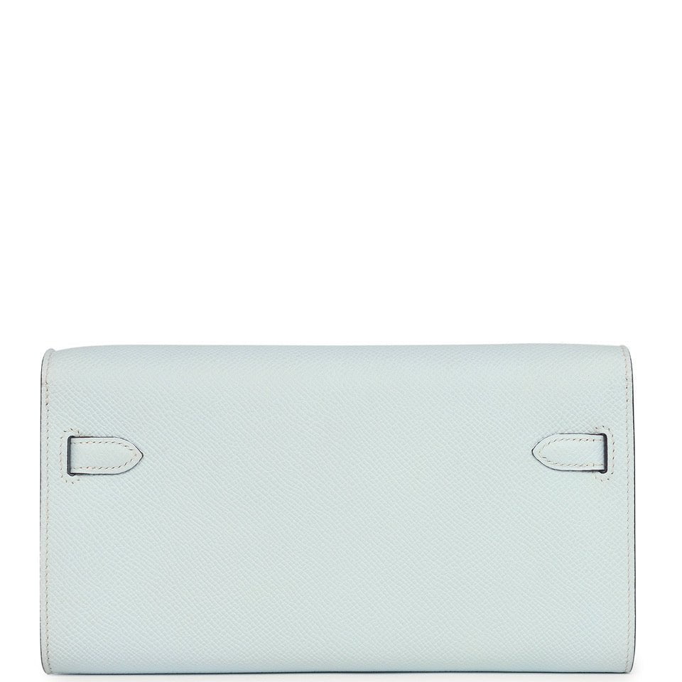 Hermes Kelly Wallet To Go Bleu Brume Gold Hardware