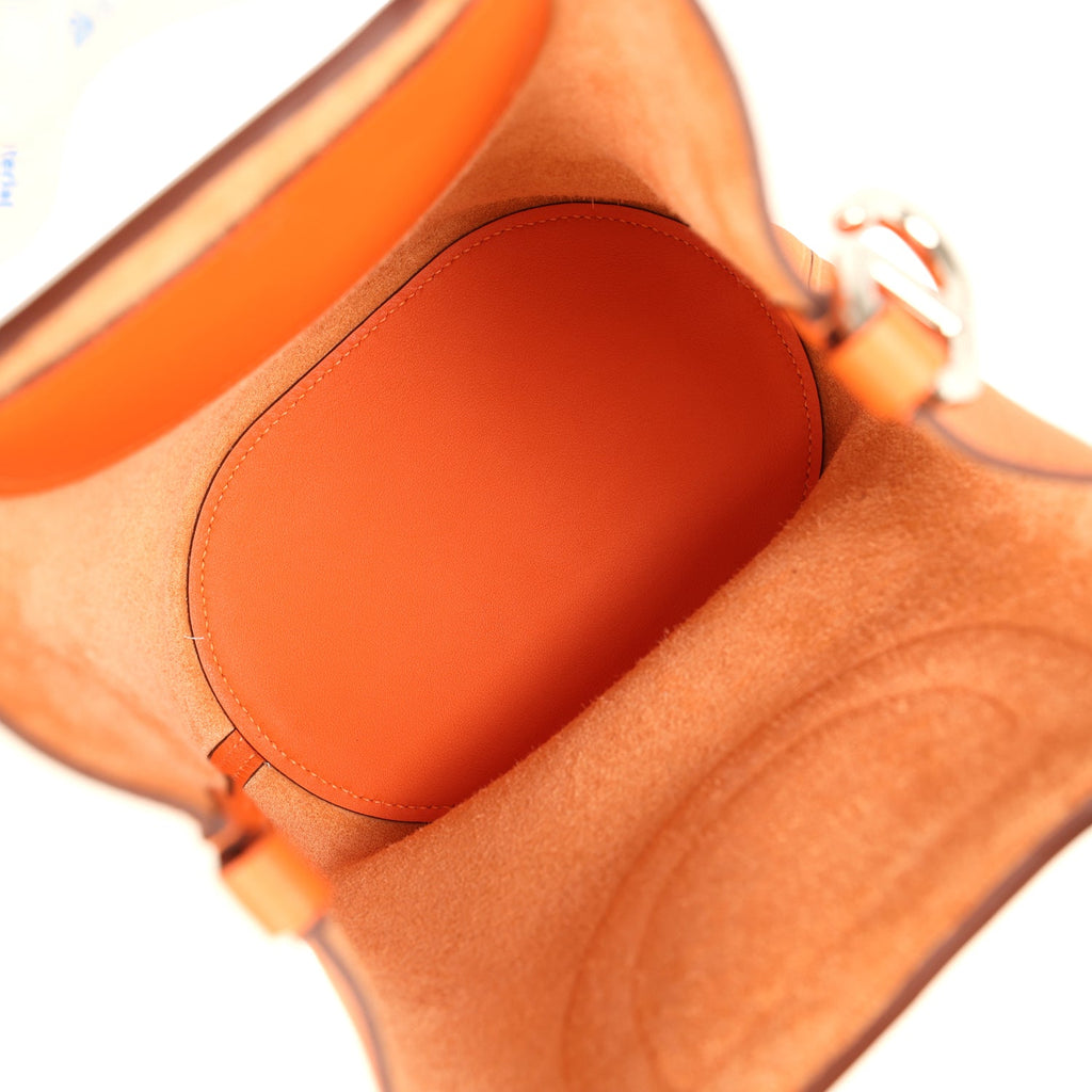 Hermes In-The-Loop 18 Orange Clemence and Swift Palladium Hardware