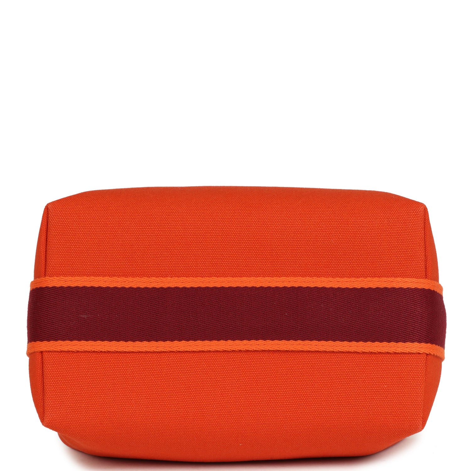 Hermes Bride A Brac Carre Case PM Feu Canvas Palladium Hardware