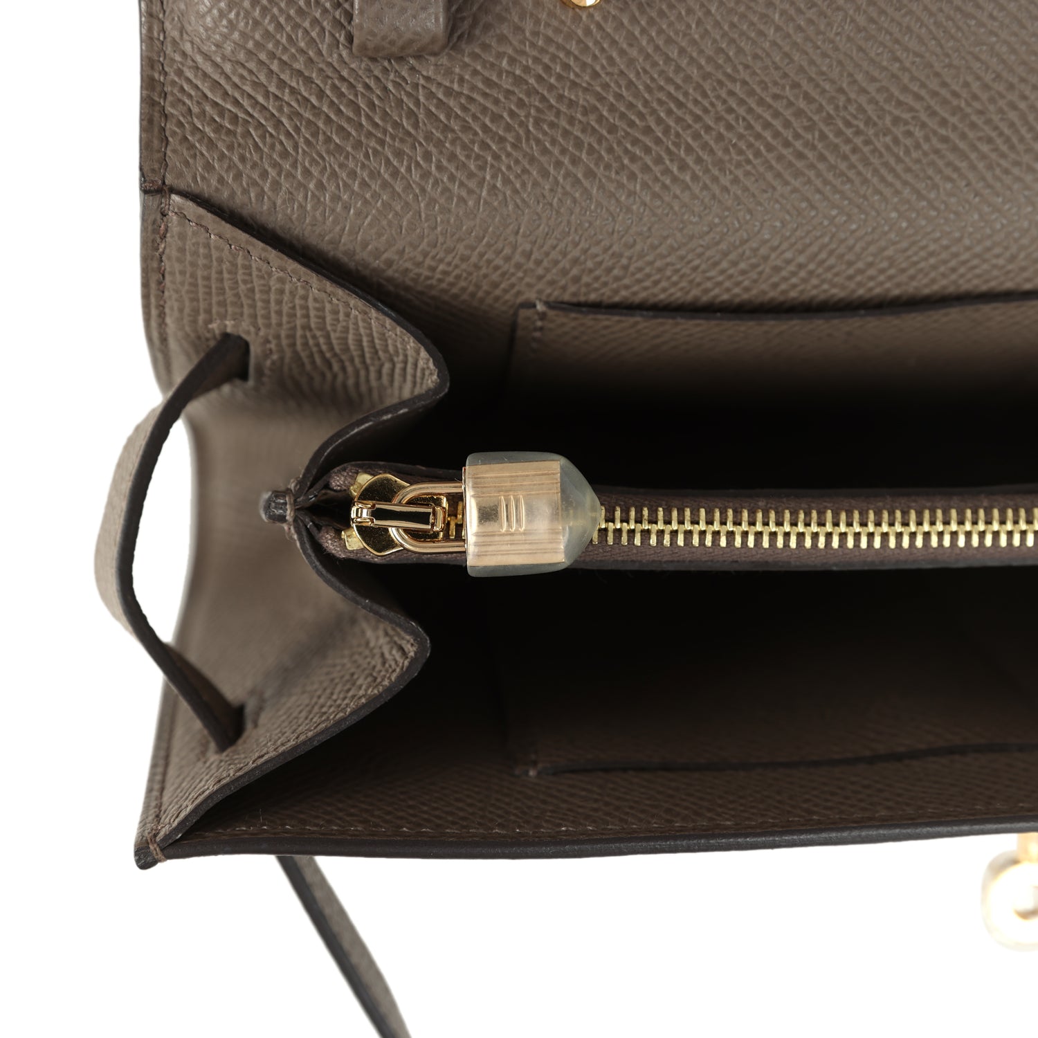 Hermes Kelly Wallet To Go Etain Epsom Gold Hardware