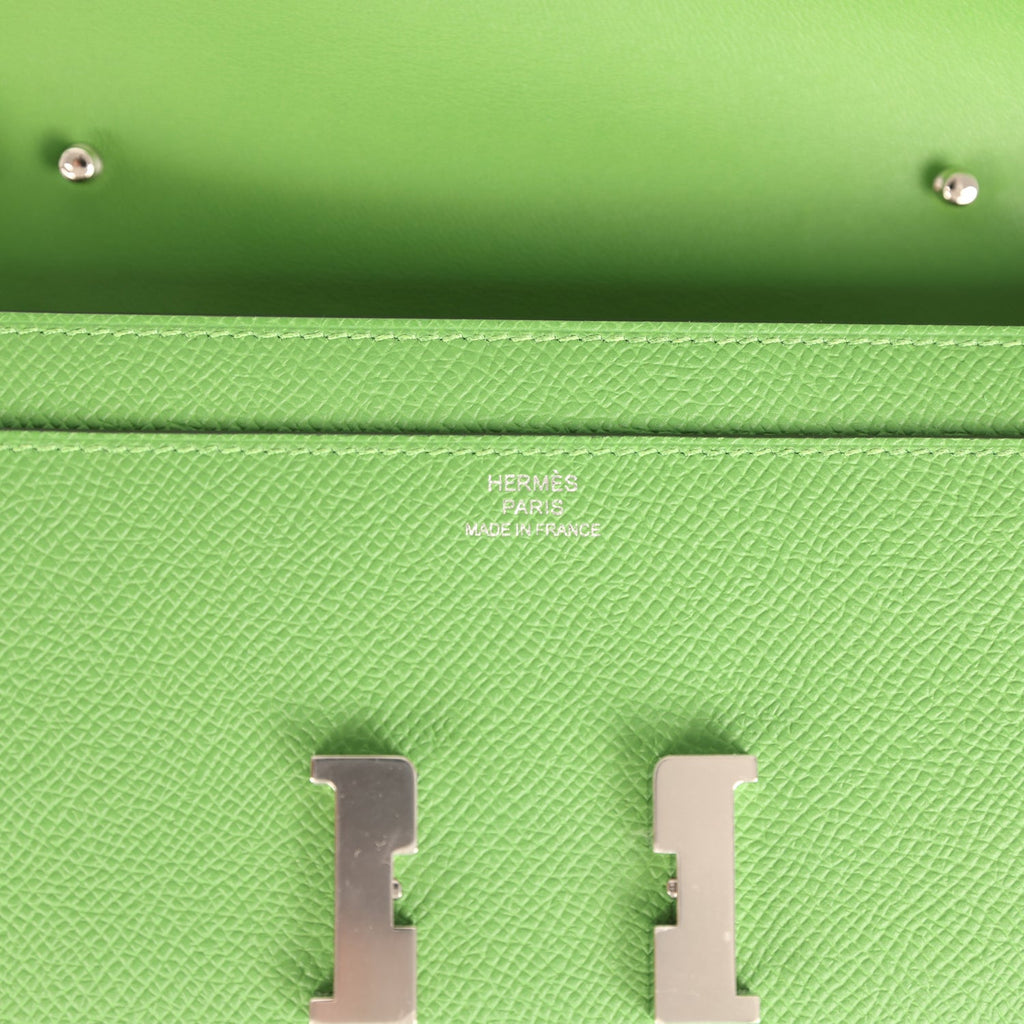 Hermes Constance Wallet To Go Vert Yucca Epsom Palladium Hardware